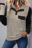 Autumn Retro Lapel Long Sleeved Hoodie