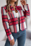 Checkered Printed Long Sleeved Cardigan Jacket