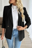 Lapel Long Sleeved Button Cardigan Suit