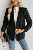 Lapel Long Sleeved Button Cardigan Suit