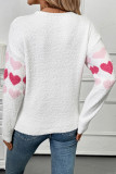 Love Printed V-Neck Long Sleeved Sweater