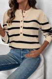 Autumn Striped Loose Long Sleeved Sweater