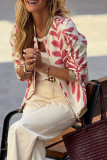 Printed Long Sleeved Zipper Cardigan Jacket