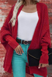 Solid Color Bat Long Sleeve Loose Cardigan