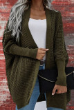 Solid Color Bat Long Sleeve Loose Cardigan