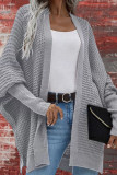 Solid Color Bat Long Sleeve Loose Cardigan
