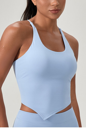 Yoga Sports Crop Top With Built-in Bra For Women