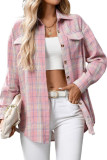 Checkered Printed Long Sleeved Pocket Shirt