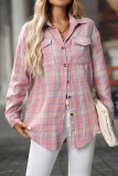 Checkered Printed Long Sleeved Pocket Shirt
