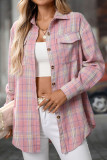 Checkered Printed Long Sleeved Pocket Shirt