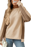 Waffle Round Neck Long Sleeved Shirt