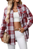 Checkered Printed Long Sleeved Pocket Shirt