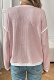 Round Neck Long Sleeved Loose Shirt