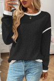 Round Neck Long Sleeved Loose Shirt