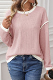 Round Neck Long Sleeved Loose Shirt