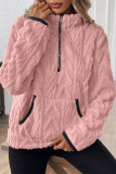 Lamb Wool Short Lapel Long Sleeved Sweatshirt