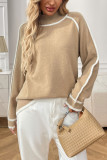 Half High Neck Solid Color Long Sleeved Sweater