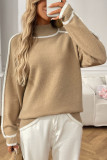 Half High Neck Solid Color Long Sleeved Sweater