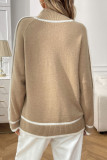 Half High Neck Solid Color Long Sleeved Sweater