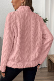 Lamb Wool Short Lapel Long Sleeved Sweatshirt