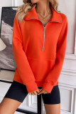 Zipper Long Sleeved Casual Lapel Hoodie