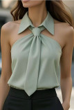 Summer Lapel Tie Camisole Sleeveless Vest