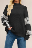 Half High Neck Long Sleeved Knitted Sweater