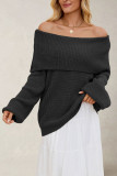 One Shoulder Loose Long Sleeved Sweater