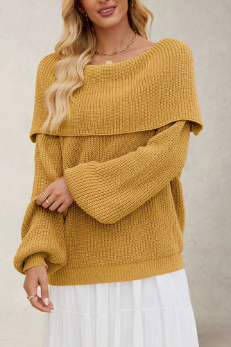 One Shoulder Loose Long Sleeved Sweater