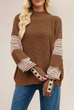 Half High Neck Long Sleeved Knitted Sweater
