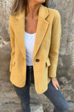 Lapel Button Long Sleeve Cardigan Suit Jacket