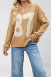 Digital Printed Long Sleeved Knitted Sweater