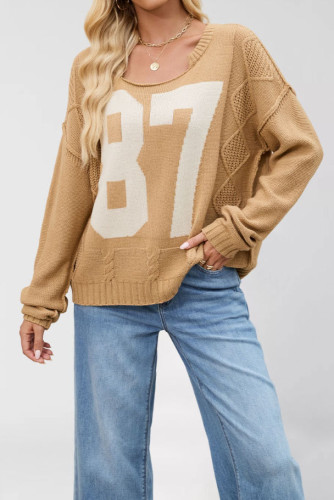 Digital Printed Long Sleeved Knitted Sweater