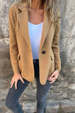 Lapel Button Long Sleeve Cardigan Suit Jacket