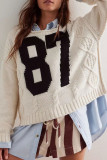 Digital Printed Long Sleeved Knitted Sweater