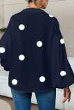 Polka Dot Printed Bubble Long Sleeved Shirt