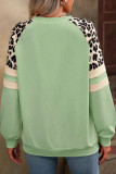 Leopard Print Long Sleeved Loose Hoodie