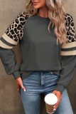 Leopard Print Long Sleeved Loose Hoodie