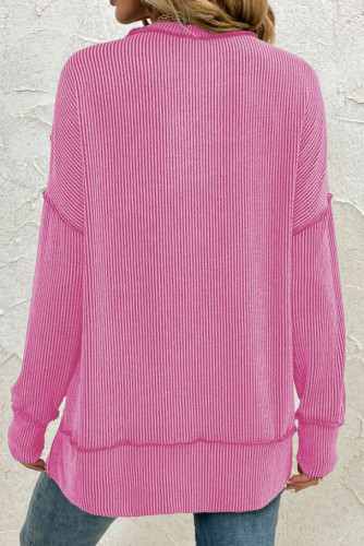 Solid Color Long Sleeved Loose Sports Hoodie