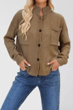 Solid Color Long Sleeved Cardigan Jacket Sweater