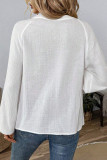 Ethnic Style V-neck Embroidered Pure Cotton Shirt