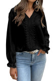 Spring/Autumn Lace Patchwork T-shirt