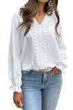 Spring/Autumn Lace Patchwork T-shirt
