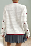 Love Printed Long Sleeved Button Cardigan Sweater
