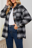 Casual PocketLoose Plaid Woolen Coat For Women