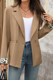 Retro Leopard Print Suit Cardigan Jacket