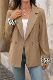Retro Leopard Print Suit Cardigan Jacket