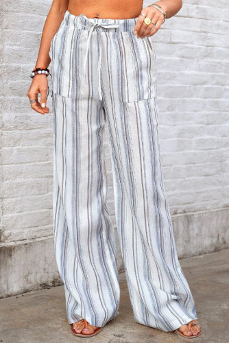 Loose Striped Printed Casual Wide Leg Pants