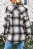 Checkered Printed Long Sleeved Button Cardigan Shirt