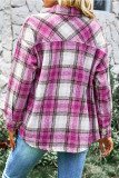 Checkered Printed Long Sleeved Button Cardigan Shirt